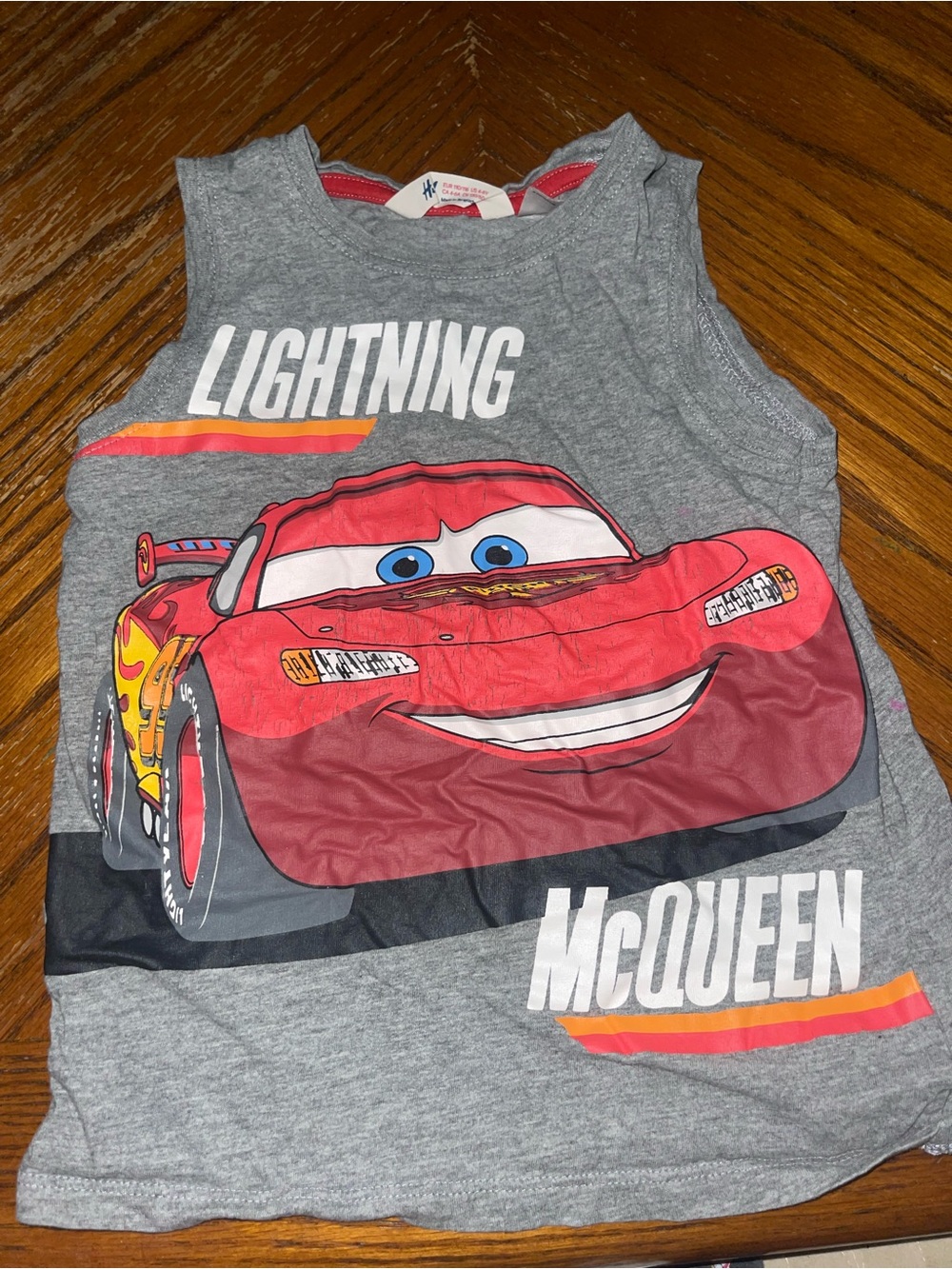 H&M lightning McQueen Gray Tank